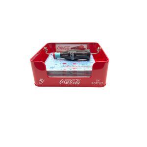 Coca Cola Tin Vintage Napkin Holder With Napkins